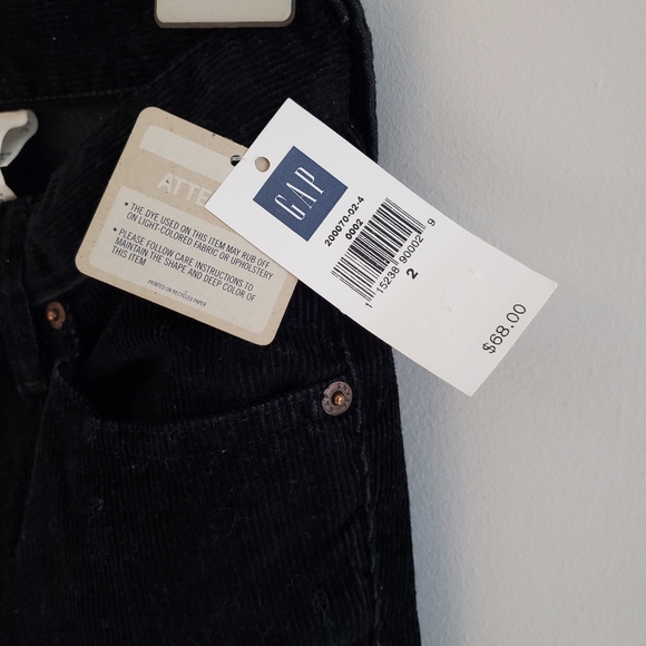 NEW GAP Black Corduroy Jeans Size 2 - Picture 10 of 13